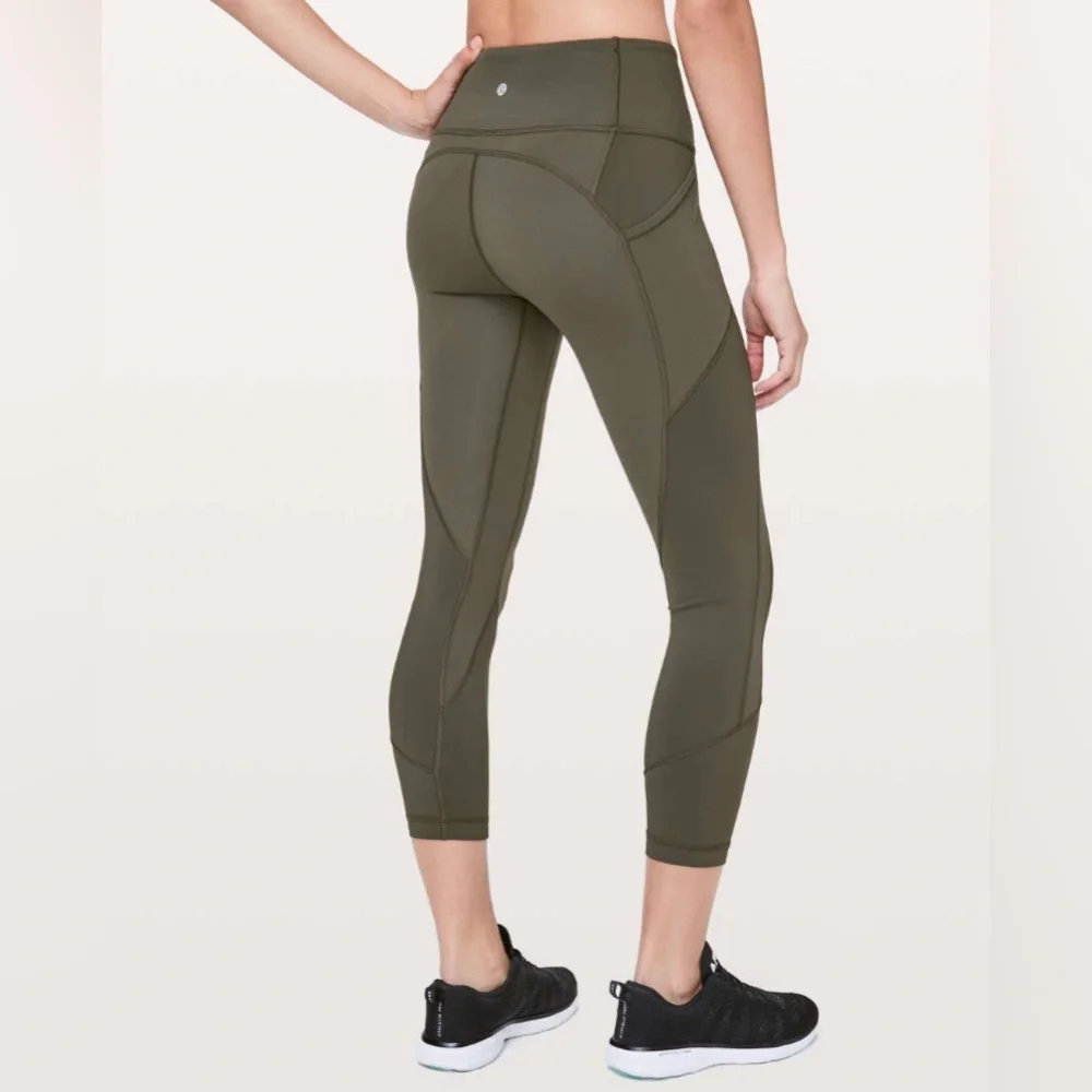 Lululemon All The Right Places Crop Dark Olive 4